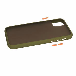 Vennus Color Button Bumper for Samsung Galaxy A20S Olive