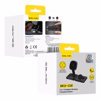 Blavec indukcijas lādētājs BQI-02 Qi 15W magnētiskais Magsafe 3 in 1 Apple/Samsung Watch (BQI02-QIMB) melns