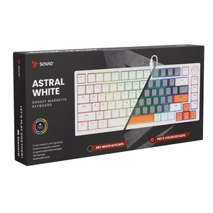 Savio ASTRAL balts JADE 3 COLOURS keyboard Gaming USB QWERTY US International