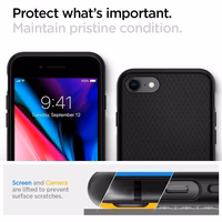 Spigen Liquid Air viedtālruņa apvalks iPhone 7 / 8 / SE 2020 / SE 2022 - Melns