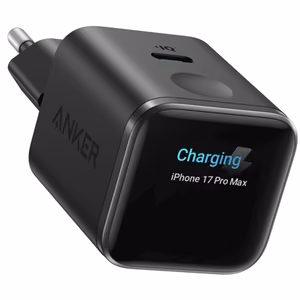 Anker Nano A121DG11 – 45 W lādētājs ar viedo displeju, melns