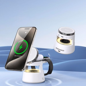 DUZZONA W23 5-in-1 magnētiskā bezvadu uzlādes stacija ar Bluetooth skaļruni