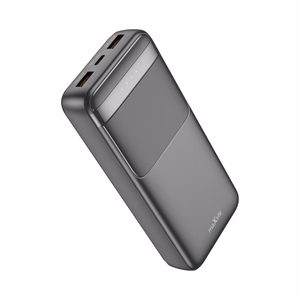 Melna ārējā baterija Maxlife MXPB-09, QC, PD, 65 W, 20 000 mAh