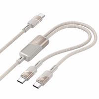 Kabelis 2in1 USB C uz USB C / USB C Hoco 5A 100W 1,2 m U139 zelta