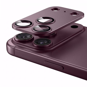 Tech-Protect Camfull Fit+ rūdīta stikla kameras aizsargs iPhone 18 Pro Max, bordo