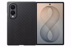 Samsung Galaxy Z Fold8 aramīda šķiedras magnētiskais vāciņš ar 2 pretatspīduma plēvēm, melns