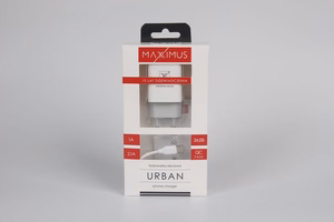 Sienas lādētājs Maxximus Urban 2.1A Type-C 2xUSB