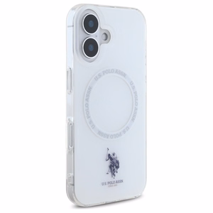 Viedtālruņa apvalks US Polo IML Ring MagSafe iPhone 16 - balts
