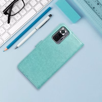 MEZZO grāmatas tipa viedtālruņa apvalks XIAOMI Redmi Note 10 Pro ar mandalu, zaļš