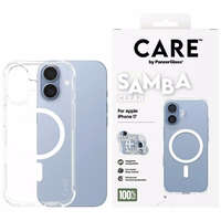 CARE by PanzerGlass Modes Samba apvalks ar baltu Magnētisko iPhone 17 - Caurspīdīgs