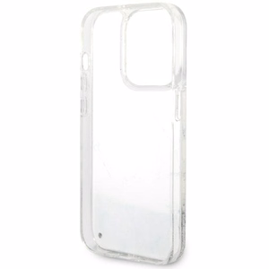 Guess GUHCP14LLCSGSGH iPhone 14 Pro 6.1" balts cietais viedtālruņa apvalks ar šķidro spīdumu marmora dizains