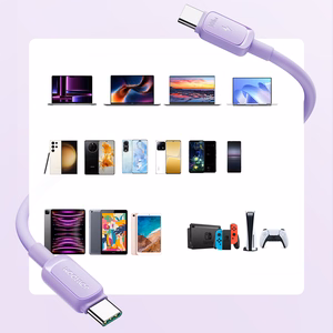 Joyroom Multi-Color Series A14 USB-C / USB-C 100W kabelis 1.2 m - violets