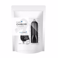 Autolādētājs BLUE STAR 2A USB A + kabelis USB A uz Micro USB melns