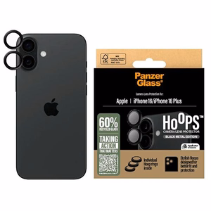 PanzerGlass Hoops Melns Objektīva aizsargs iPhone 16 6.1" / 16 Plus 6.7" 1283