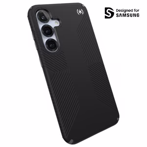 Speck Presidio2 Grip Magnet vāciņš ierīcei Samsung Galaxy S25+ / S24+, melns / slānekļa pelēks