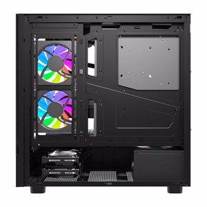 DarkFlash DS950V datora korpuss ar displeju melns ar 6 ventilatoriem