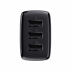Baseus Compact Wall Charger - 3xUSB - 17W (CCXJ020101) black