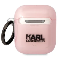 Karl Lagerfeld KLA2HNCHTCP Airpods 1/2 apvalks rozā/rozā Ikonik Choupette