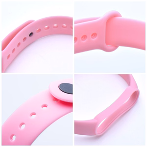 Силиконовый ремешок для Xiaomi Mi Band 5 / 6 / 7 розовый (37)