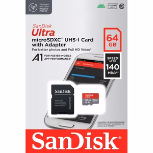 Western Digital SDSQUAB-064G-GN6MA memory card 64 GB MicroSDXC UHS-I Class 10