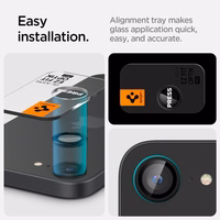 Spigen Optik Pro GLAS.TR "Ez Fit" kameras vāks 2 komplekts iPhone 16e - melns