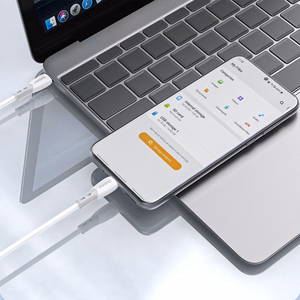 Dudao L25SC 60W USB-C - USB-C kabelis ar mīkstu silikona apvalku 2m - balts