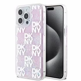 DKNY DKHCP15XLCPEPP iPhone 15 Pro Max6.7" rozā maciņš Liquid Glitter Multilogo