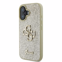 Guess Fixed Glitter Big 4G viedtālruņa apvalks iPhone 16 Plus - zelta