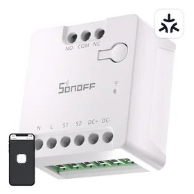 SONOFF MINI-D viedais WiFi Matter slēdzis (AC/DC 12-48V, sausais kontakts)