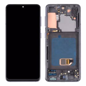 LCD Display Compatible With Samsung G991 S21 with Frame / Phantom Black / HQ