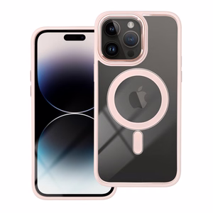 Case for iPhone 14 PRO MAX Color Edge Mag Cover compatible with MagSafe pink