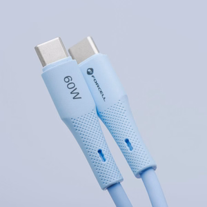 Кабель USB C to USB C Forcell F-Energy QC4.0 PD 3A 60W Silicone 1 m C344 синий