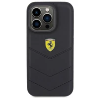 Ferrari dygsnots metāla logotipa apvalks iPhone 15 Pro – melns