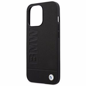BMW Leather Stamp macins priekš iPhone 14 Pro - Melns