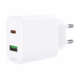 Acefast sienas lādētājs USB Type C / USB 20W, PPS, PD, QC 3.0, AFC, FCP balts (A25 balts)