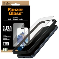 PanzerGlass īpaši plats EasyAligner rūdītais aizsargstikls iPhone 17 Pro Max viedtālrunim