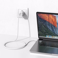 Blavec sienas lādētājs BC-6 GaN4 - Type C - PD QC 33W 3A ar Type C uz Type C kabeli (TCBC6G4-CW333A+CC) balts