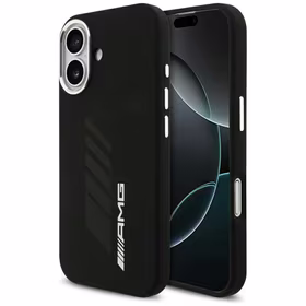 AMG silikona Oversize Rhombs MagSafe apvalks iPhone 17 - melns