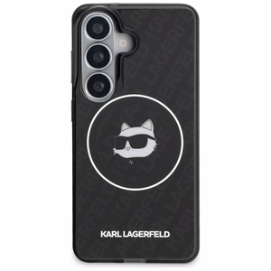 Karl Lagerfeld maciņš IML Repeated Choupette MagSafe priekš Samsung Galaxy S26 melns