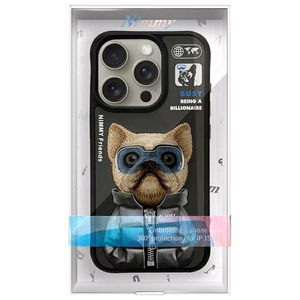 Nimmy Cool&Cute 2.0 suņa apvalks iPhone 15 Pro Max - melns