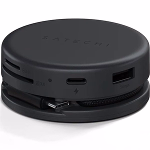 Adapteris HUB 7in1 USB C Satechi Multiport ST-POTG7C pusnakts melns