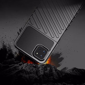 Thunder viedtālruņa apvalks elastīgs izturīgs robusts TPU apvalks Samsung Galaxy A22 5G zils