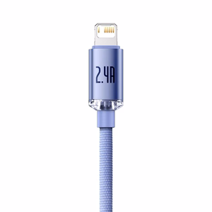 Кабель USB Baseus "Crystal Shine" фиолетовый Lightning 120 см