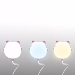 LED Teddy bear desk Lampa 3W, 3000/4500/6000K, adjustable, 1200mAh, rozā,  LTC