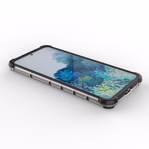 Šūnveida dizaina viedtālruņa apvalks bruņots pārsegs ar gēla rāmi Samsung Galaxy S22 + (S22 Plus) melns