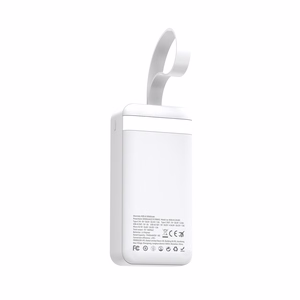 Wozinsky W8-W 30000mAh 30W ārējais akumulators, 2x USB-A, USB-C, ar lukturīti, balts