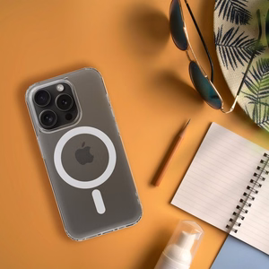 FROST MAG COVER viedtālruņa apvalks, saderīgs ar MagSafe, paredzēts SAMSUNG S25 Edge, matēti caurspīdīgā krāsā