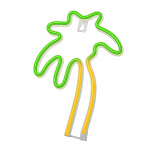 Neon LED Light PALM zaļš oranžs NNE04 Neolia