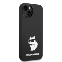 Karl Lagerfeld KLHMP14MSNCHBCK iPhone 14 Plus 6.7" melns silikona viedtālruņa apvalks Choupette, magnētiskais (MagSafe)