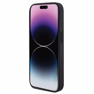 BMW stepēts trīskrāsu Magnētiskais viedtālruņa apvalks iPhone 15 Pro Max - melns